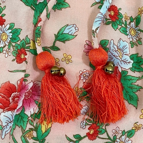 Tulle & Batiste Hosannah Culottes Floral Wide Leg Boho Ankle Pant Lotus M / L - Picture 12 of 16